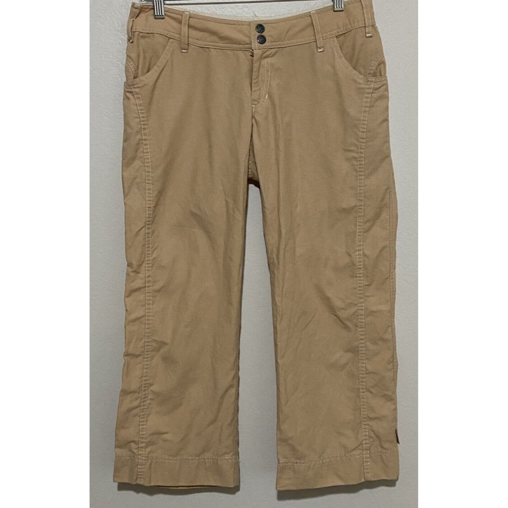 Prana Women's Small Lightweight Cream Capri Pants Long Shorts 30 x 24 Hiking